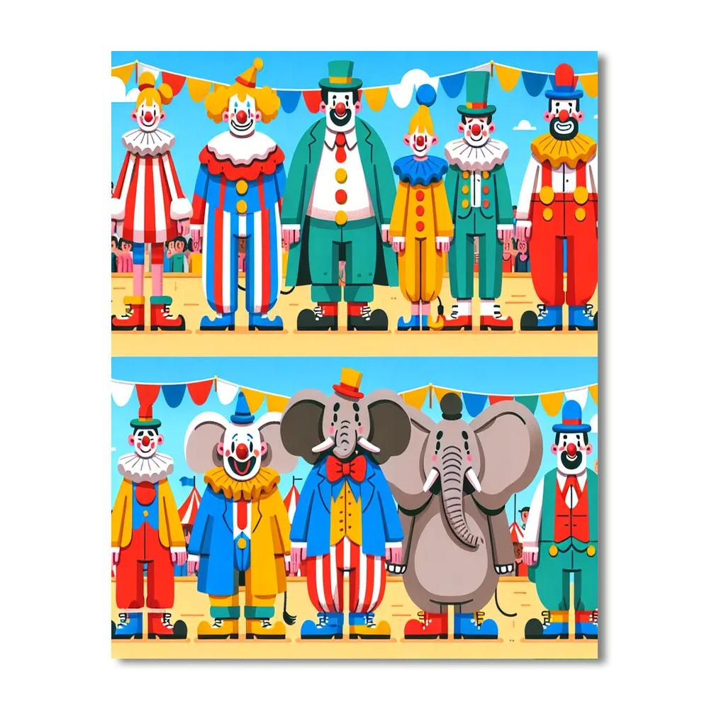 Circus Parade Fun DIY Paint By Numbers