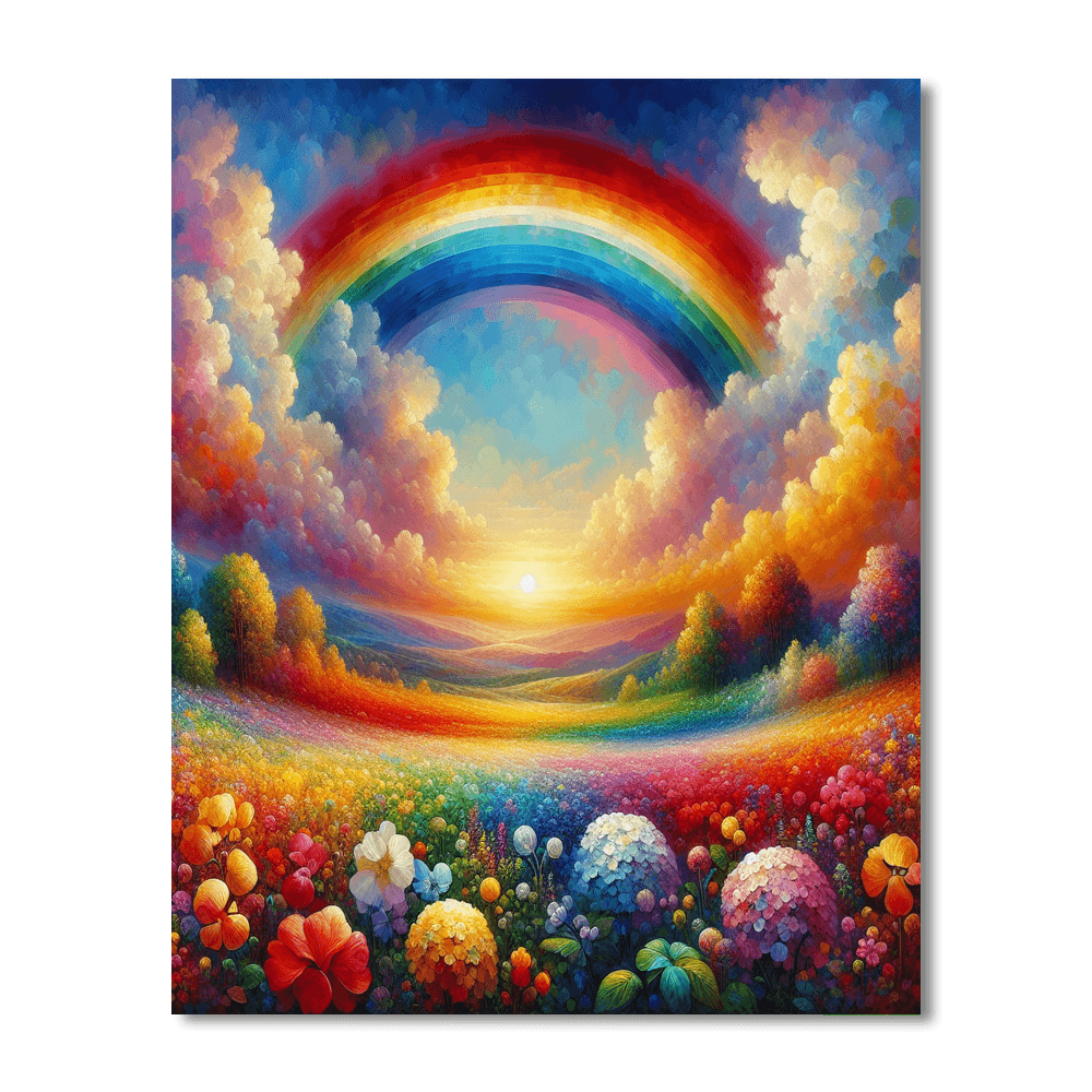Radiant Rainbow Paradise Painting By Numbers Kit