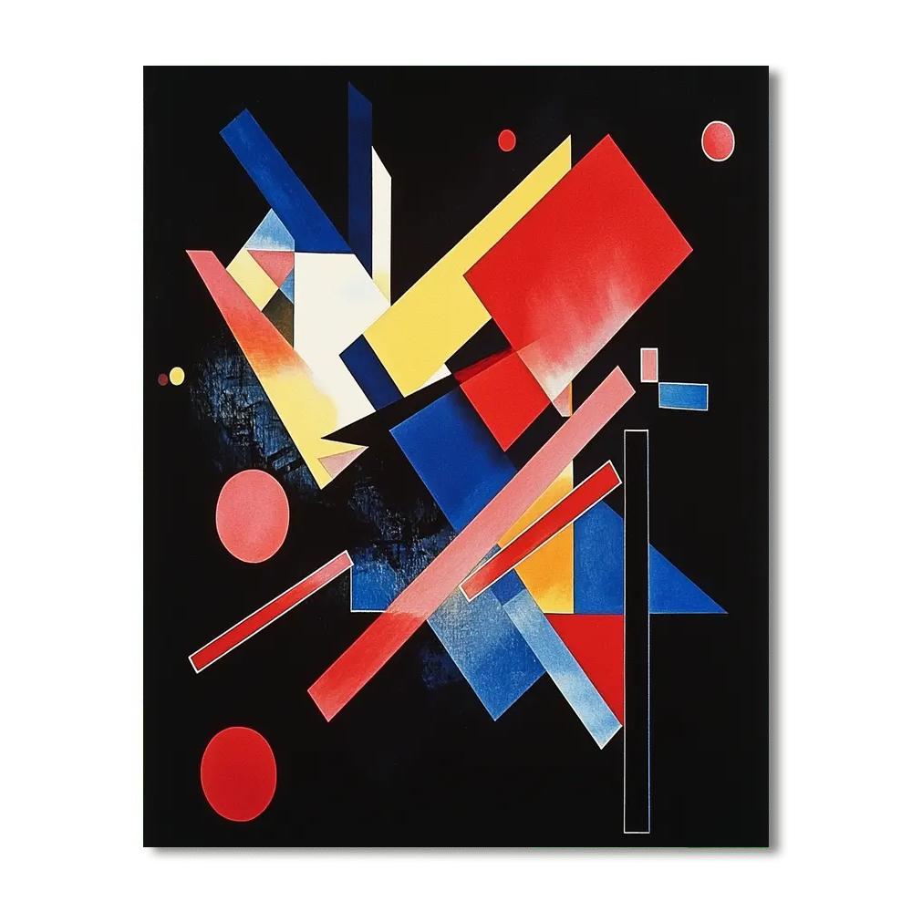 Kazimir Malevich Inspired Dynamic Geometry  Paint By Color