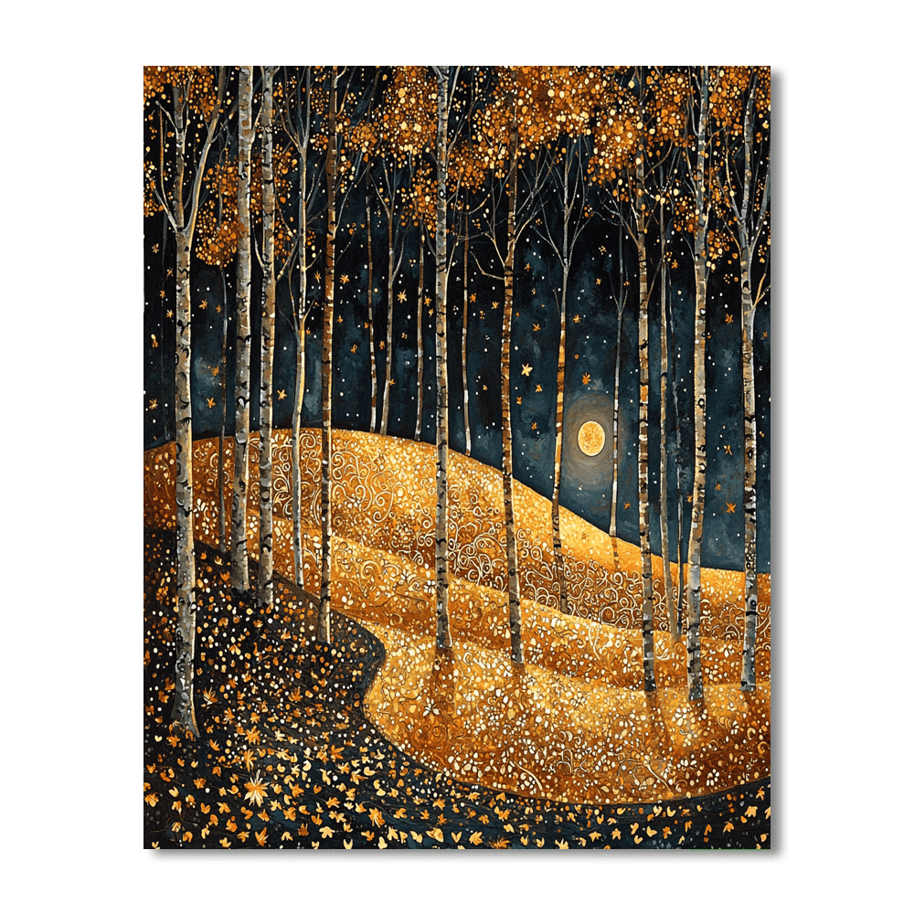 Gustav Klimt Inspired Klimt's Forest Whisper  Paint By Numbers Art
