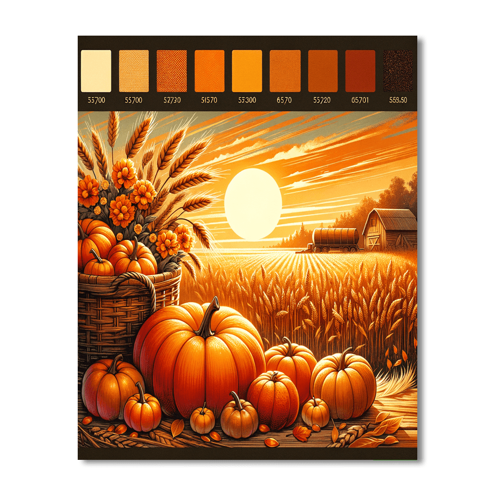 Pumpkin Harvest Paint By Numbers Art