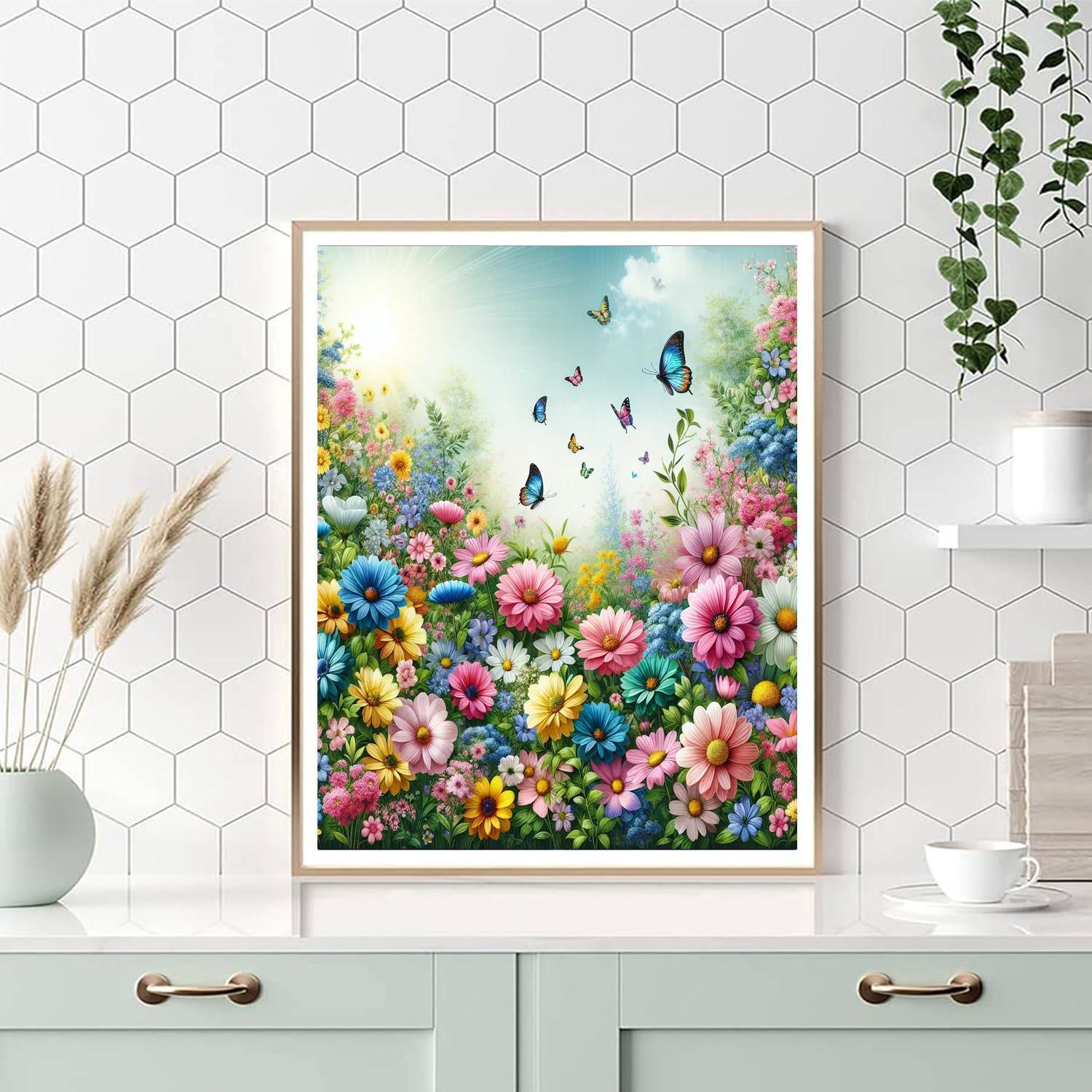 Joyful Garden Of Flowers Painting By Numbers Kit