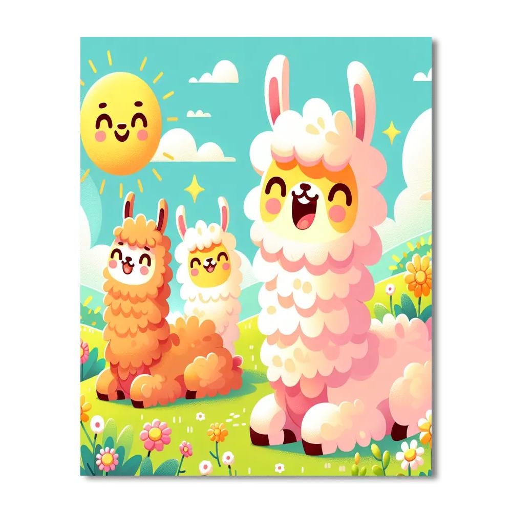 Laughing Llamas Numbered Painting Kits