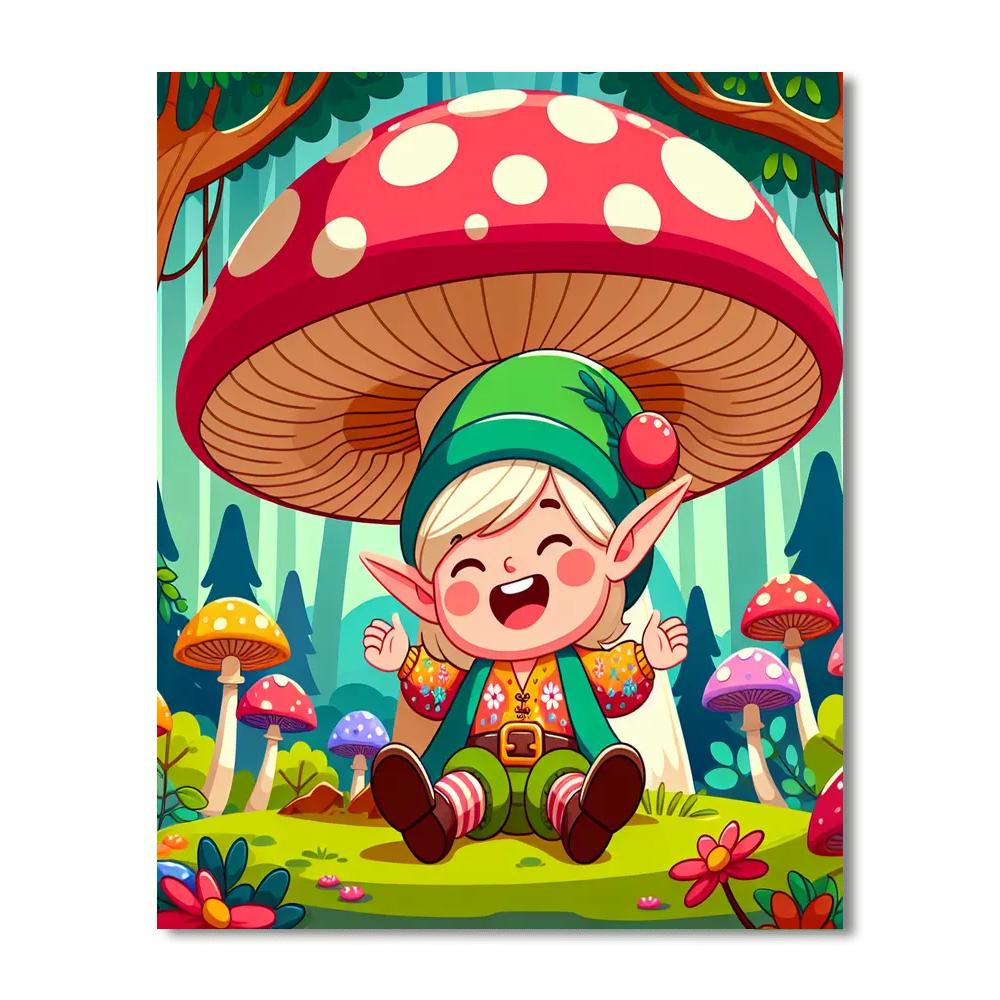 Forest Elf Hideaway Paint By Numbers