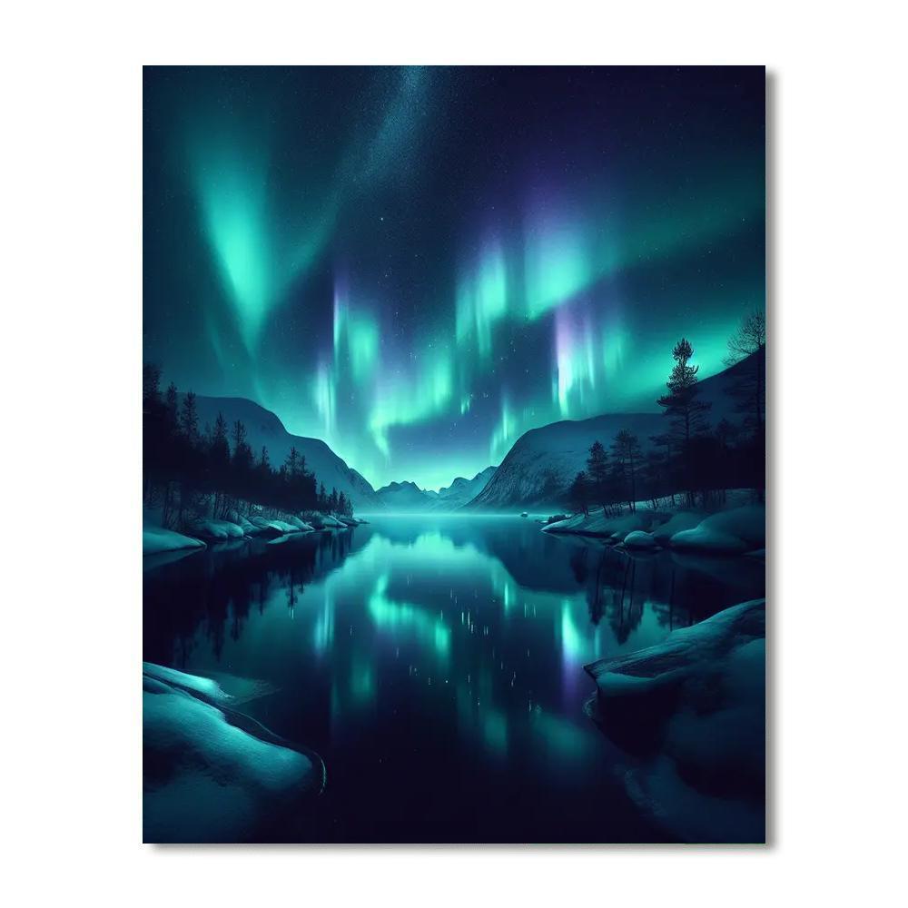 Ethereal Nordic Nights Paint By Number