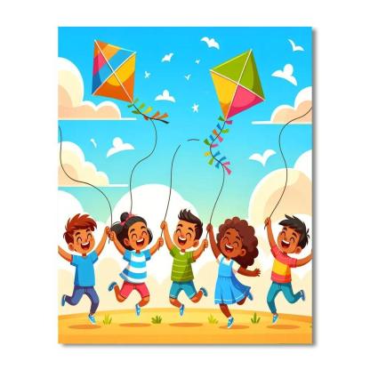 Whimsical Sky Adventure Paint By Numbers Art