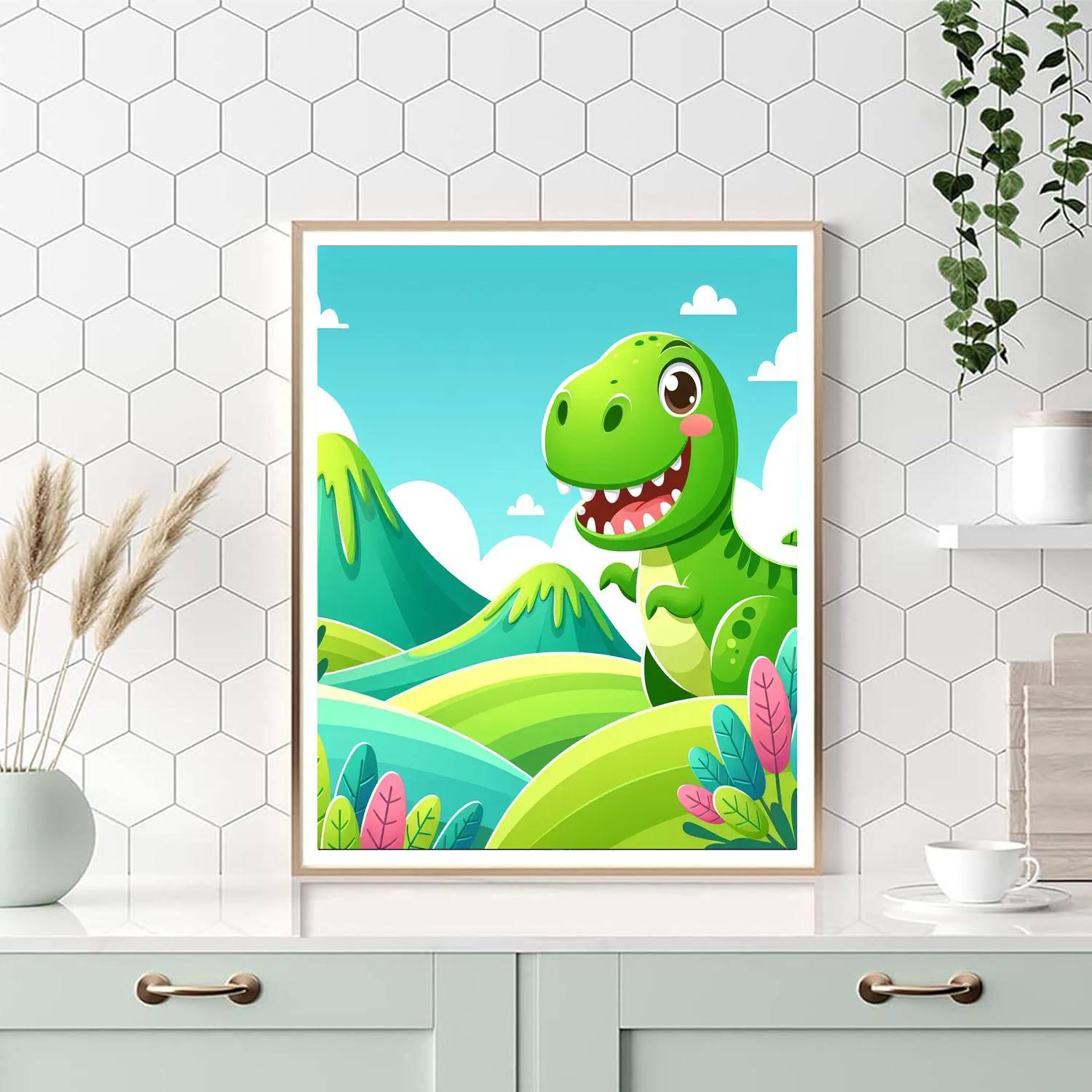 Joyful T-rex Painting By Numbers Kit