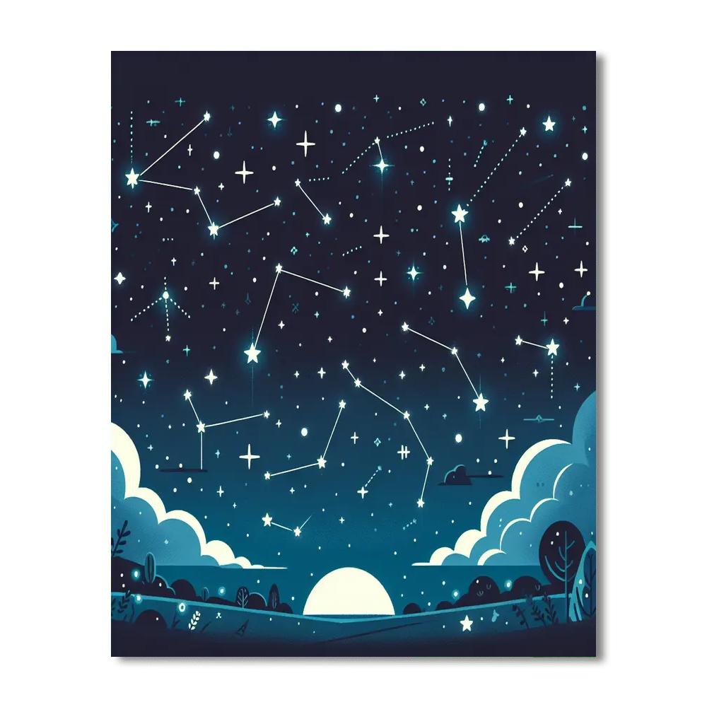 Mystery In The Night Sky Paint By Color