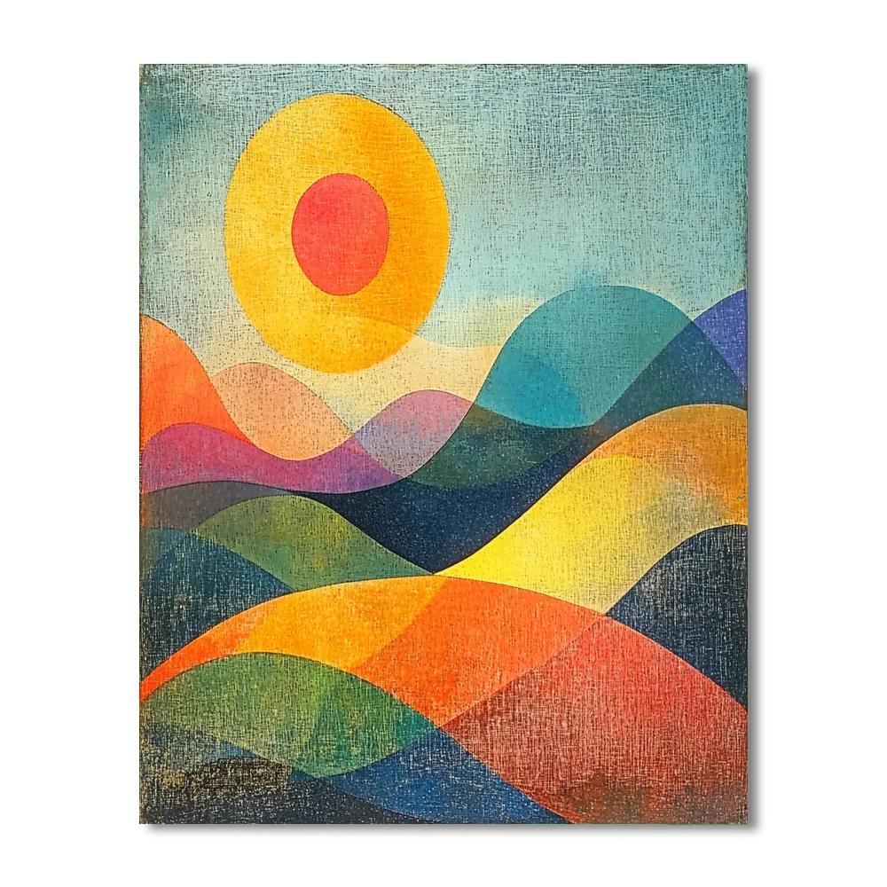 Paul Klee Inspired Rhythmic Landscapes  Painting Number Kit