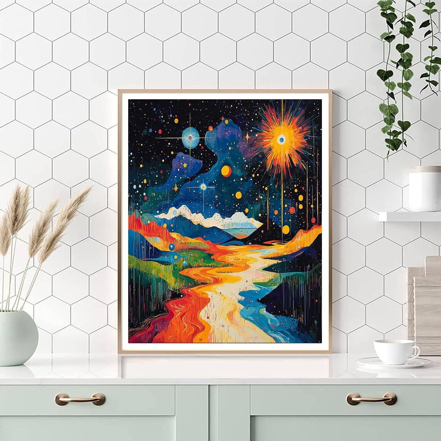 Dali Inspired Celestial Horizons  Painting By Numbers Kit