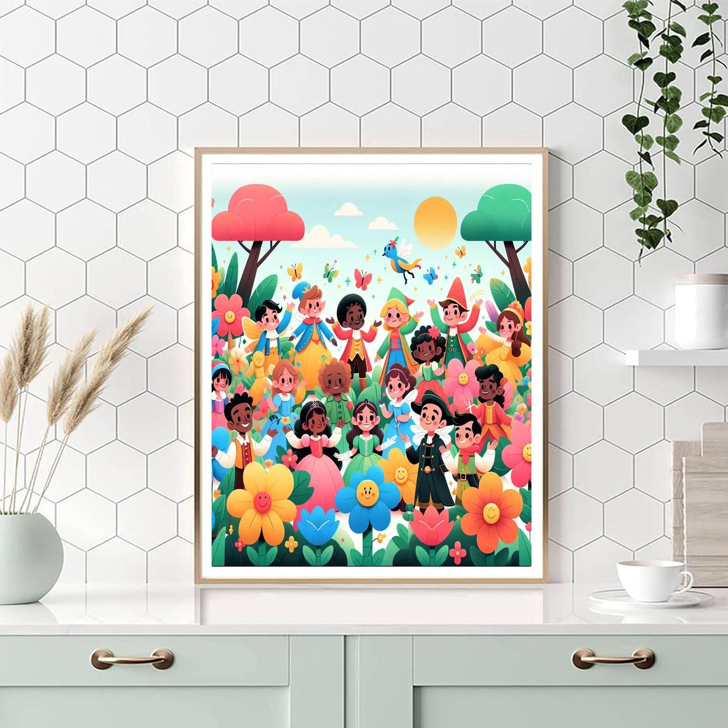 Fantasy Flower Kingdom Number Painting
