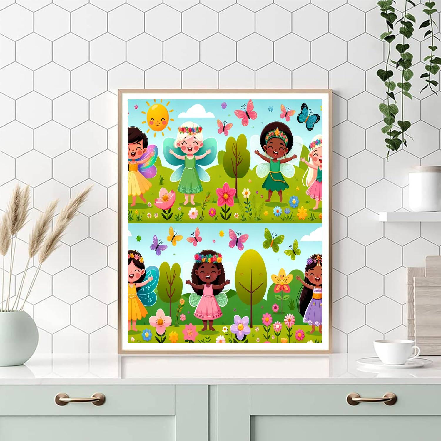 Garden Party With Fairies Numbered Painting Kits