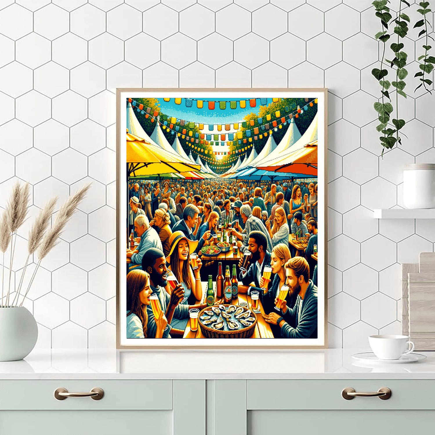 The Oysters And Beer Festival Paint By Color