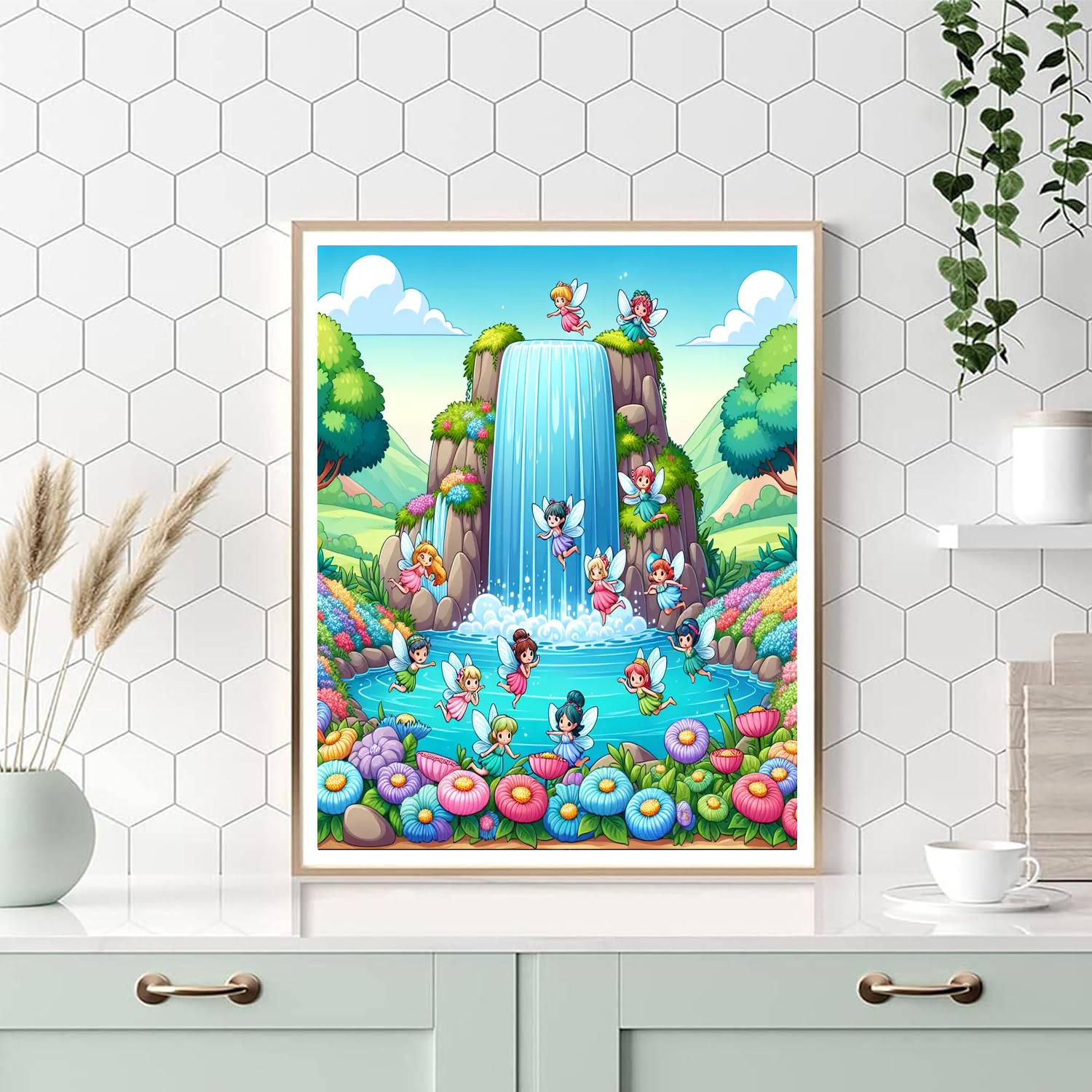 Mystic Fairy Waterfall DIY Paint By Numbers