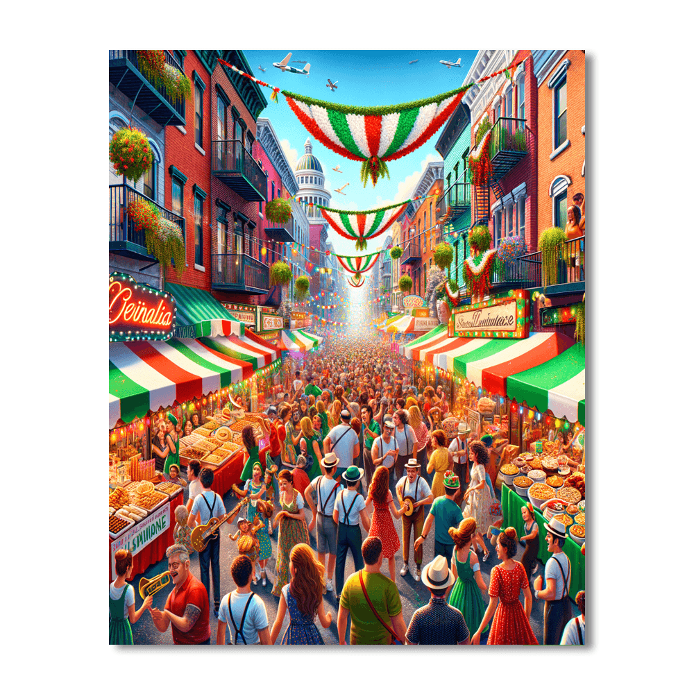 Feast Of San Gennaro - New York City Number Painting