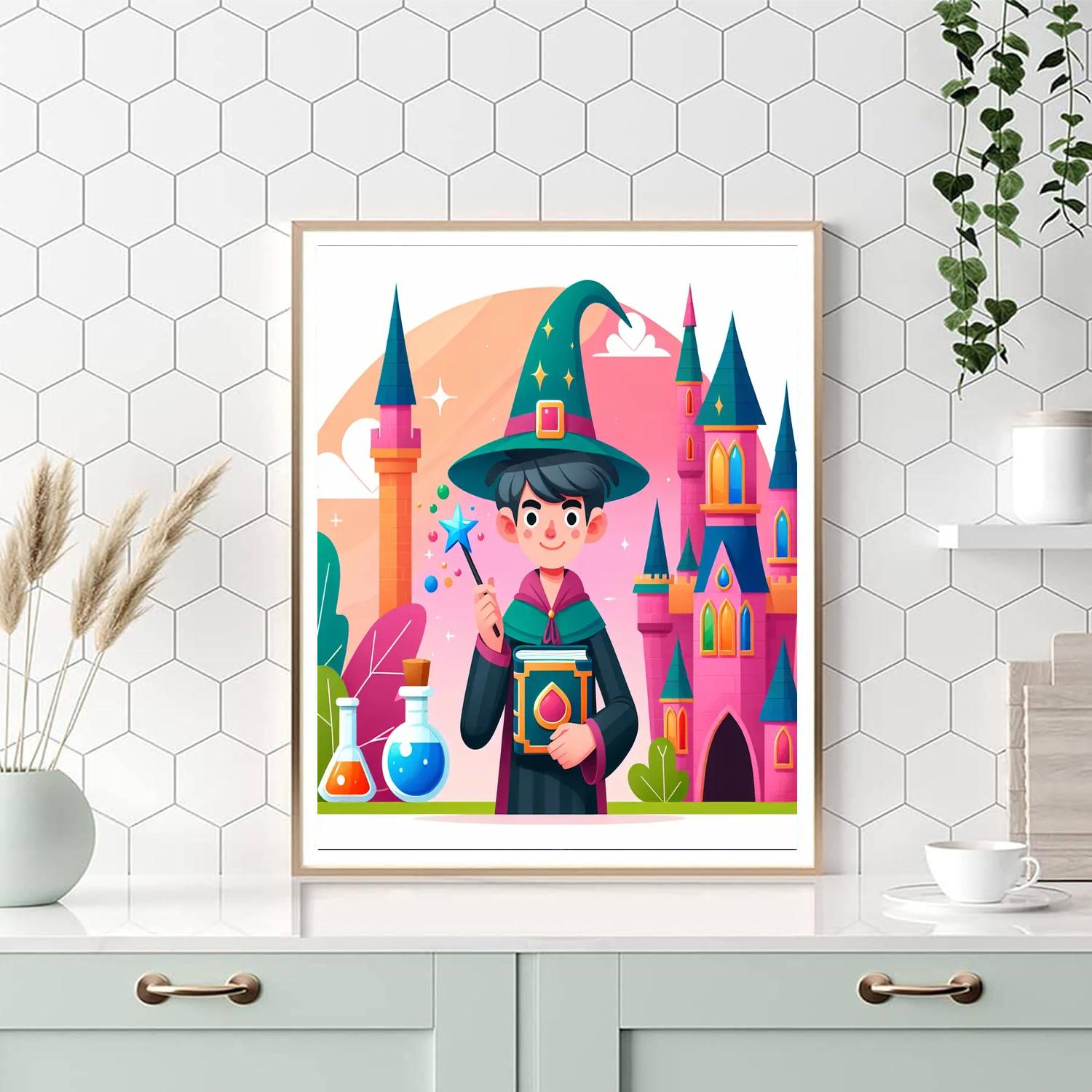 Magic Wizard Academy Painting Number Kit