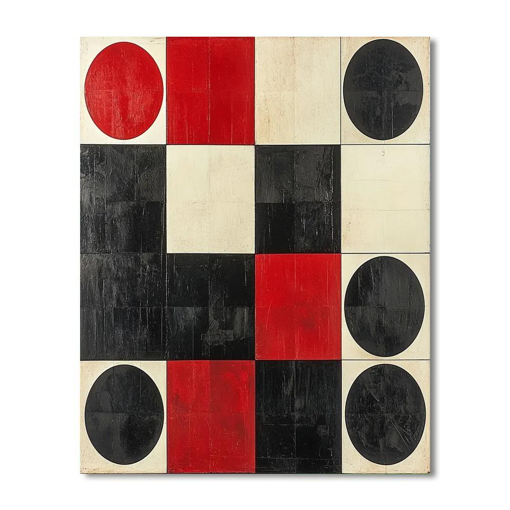 Kazimir Malevich Inspired Geometric Equilibrium  Paint By Color