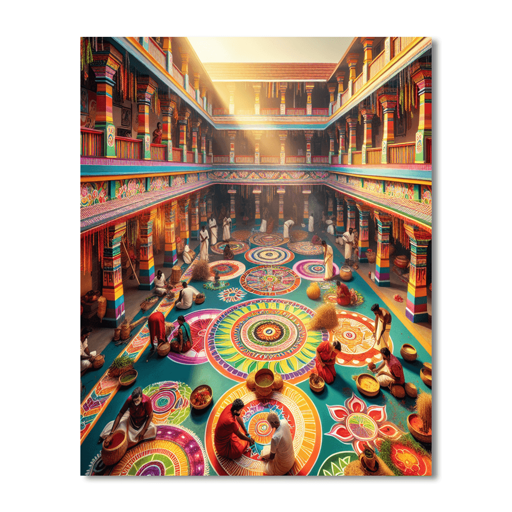 Pongal Festival - Chennai Number Painting