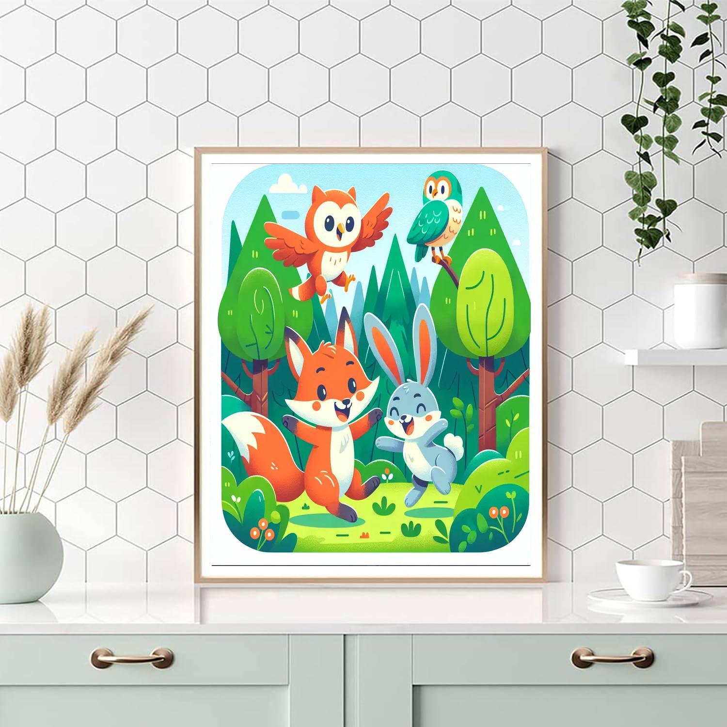 Forest Frolic Fun DIY Paint By Numbers