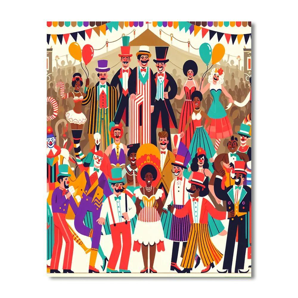 Magical Circus Parade Painting By Numbers Kit