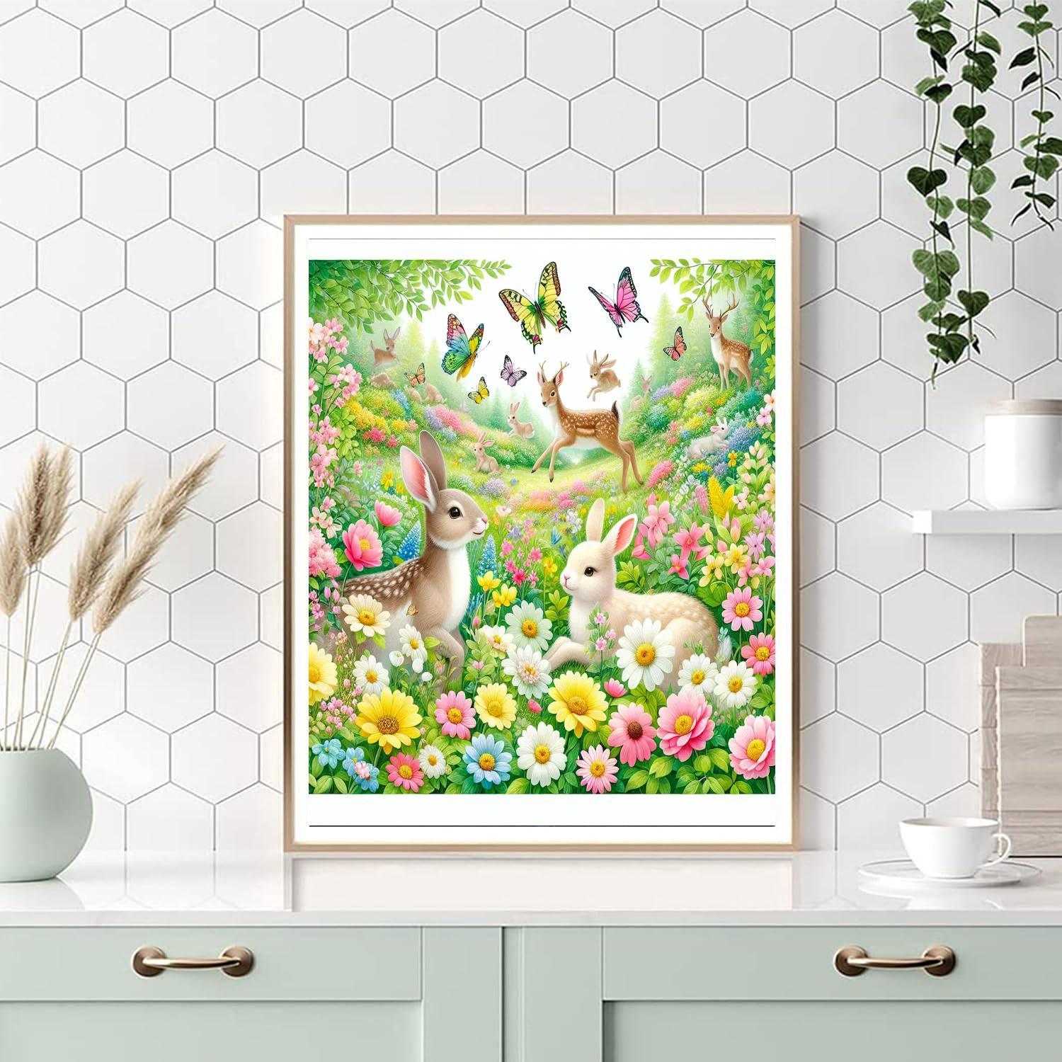 Charming Meadow Frolic Painting Number Kit