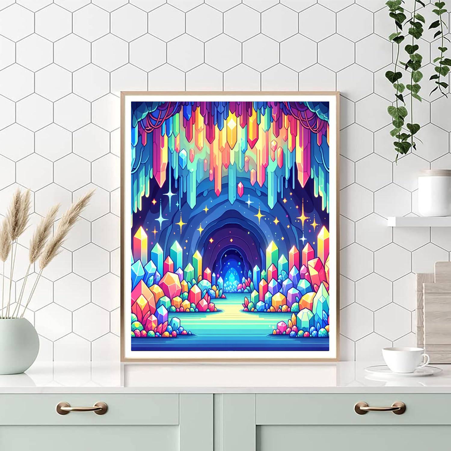 Magical Crystal Cave Painting Number Kit