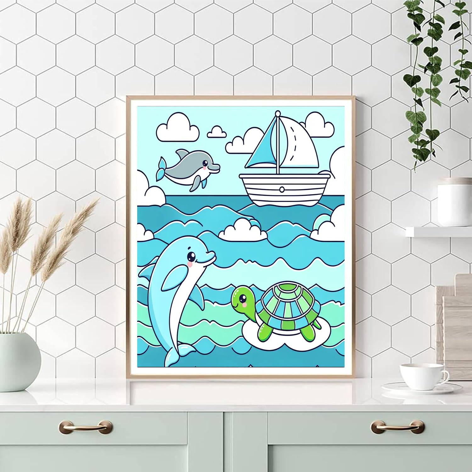 Sailing With Sea Pals Painting By Numbers Kit