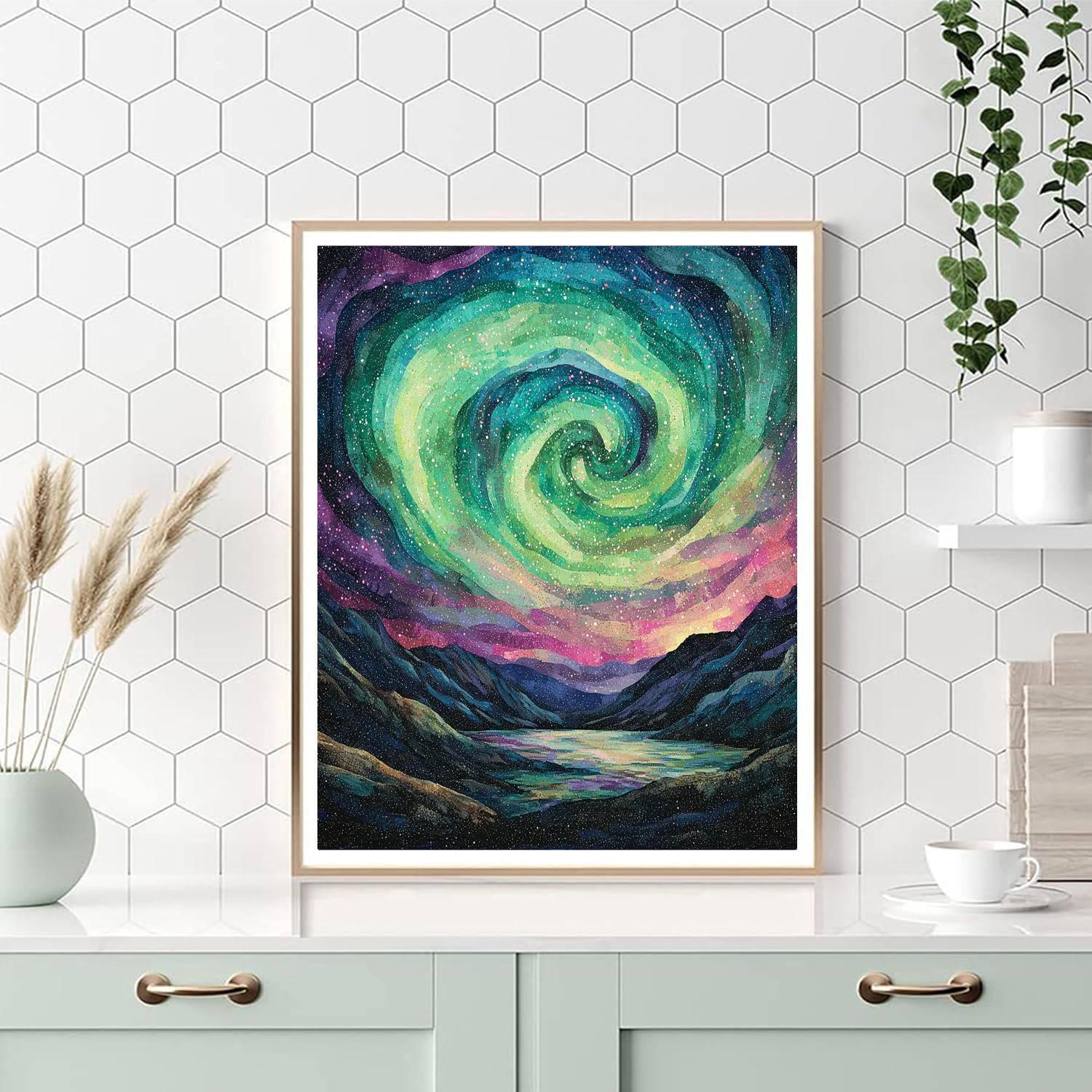 Georges Seurat Inspired Dazzling Aurora Skies  Paint By Numbers Kits