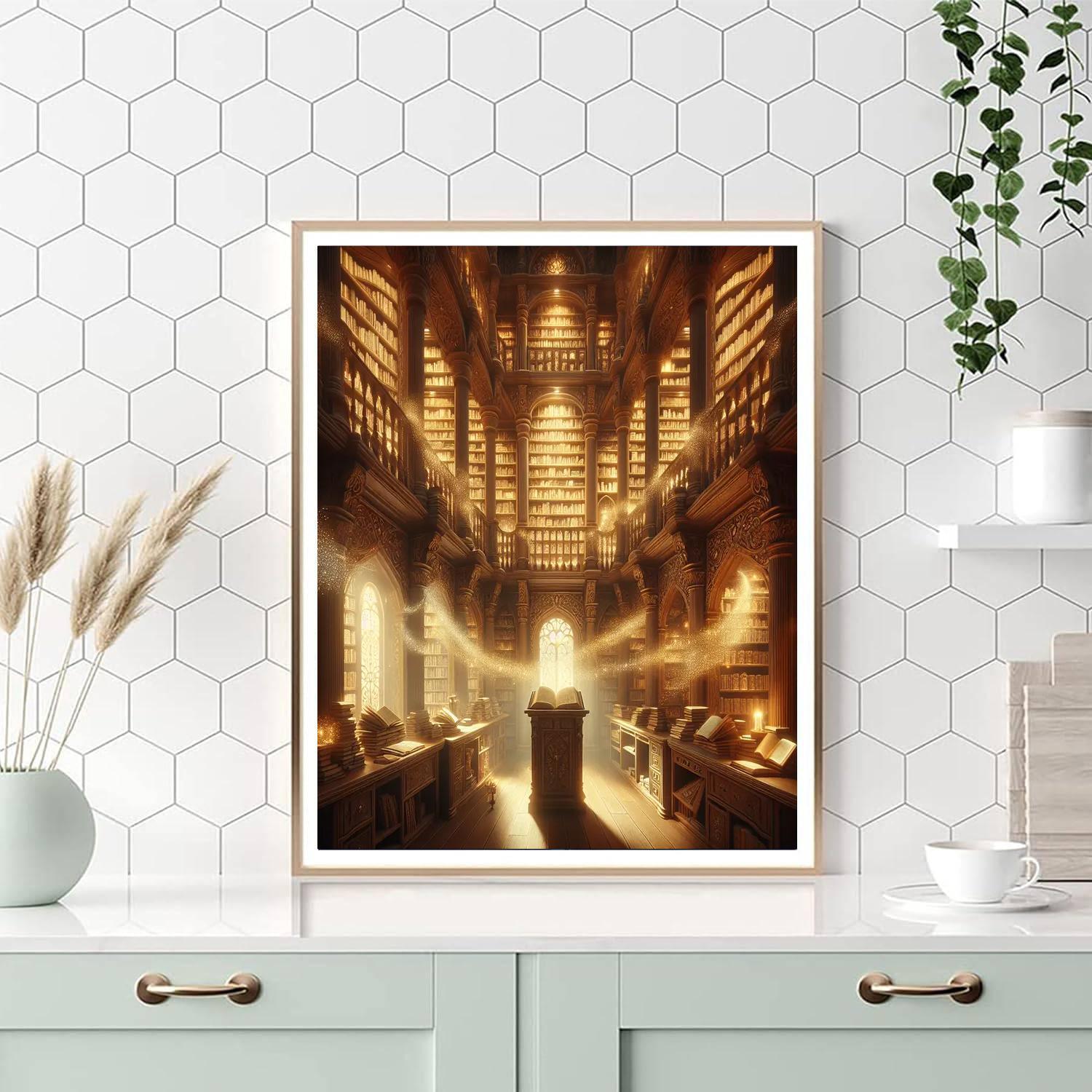 Enchanted Library Nook Numbered Painting Kits