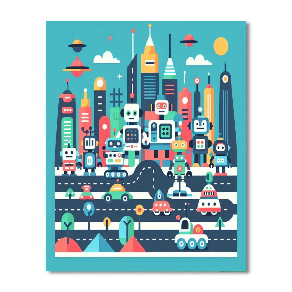 Robot Exploration Painting By Numbers Kit