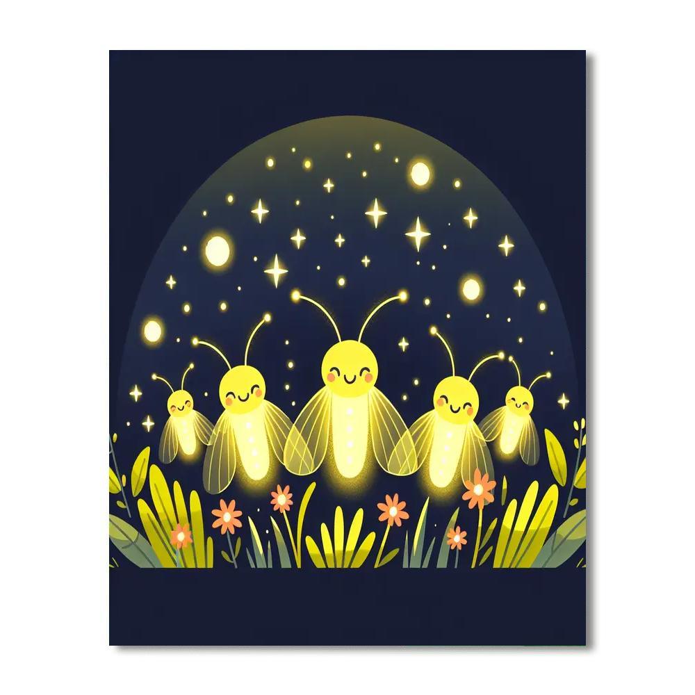 Creative Firefly Number Painting