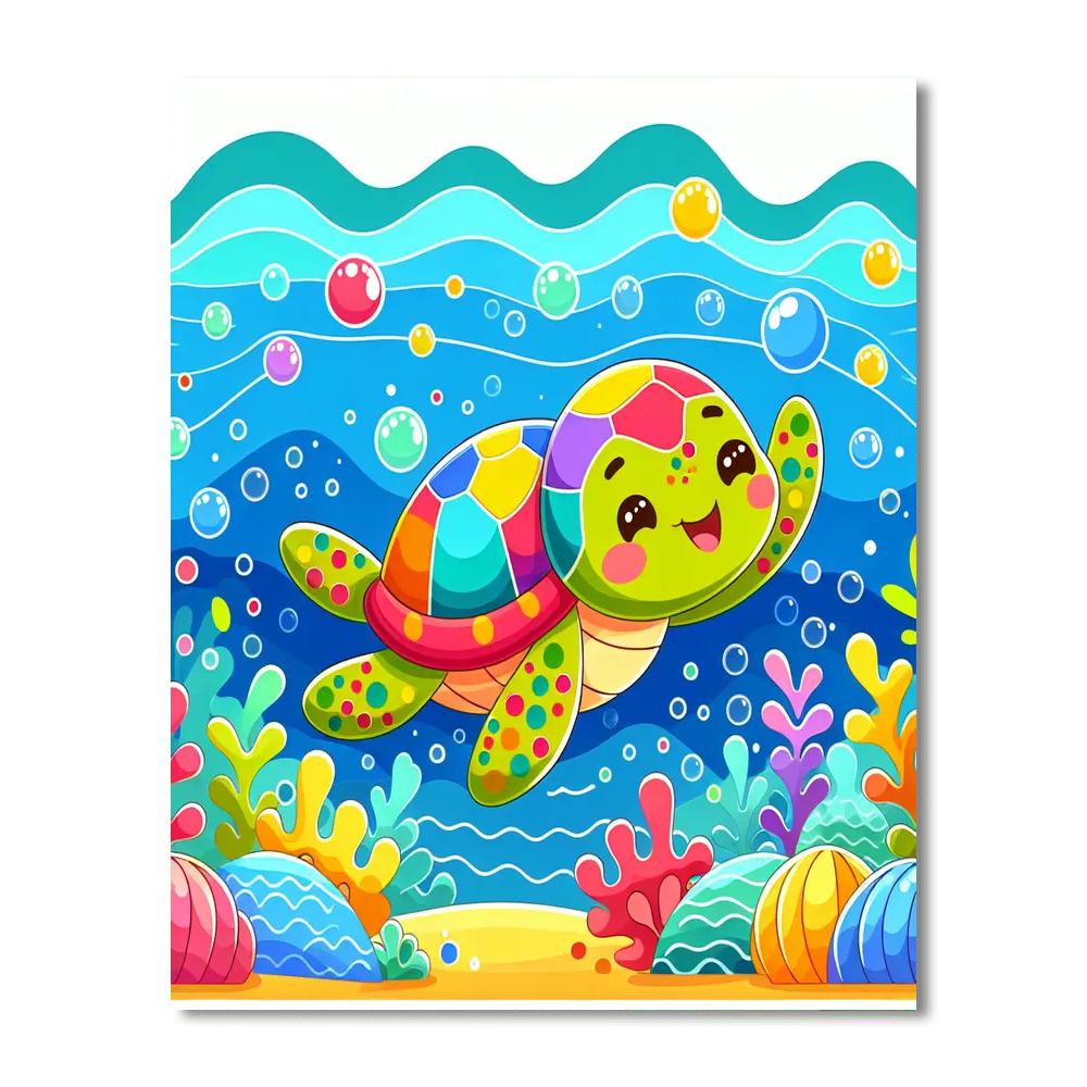 Adventurous Turtle Numbered Painting Kits