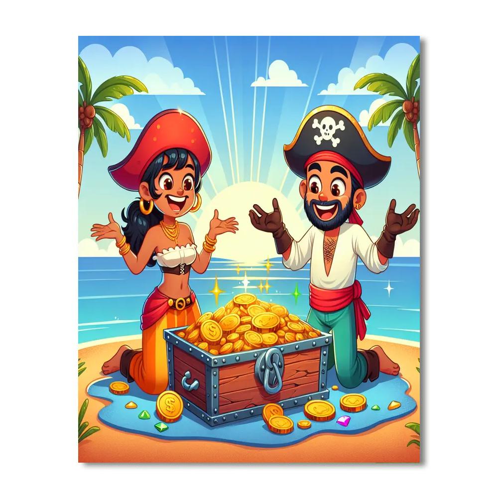 Pirate Adventure Shores Number Painting
