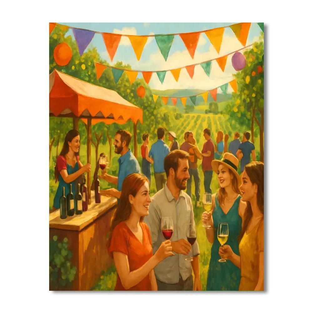 La Fête Des Vins - France Numbered Painting Kits