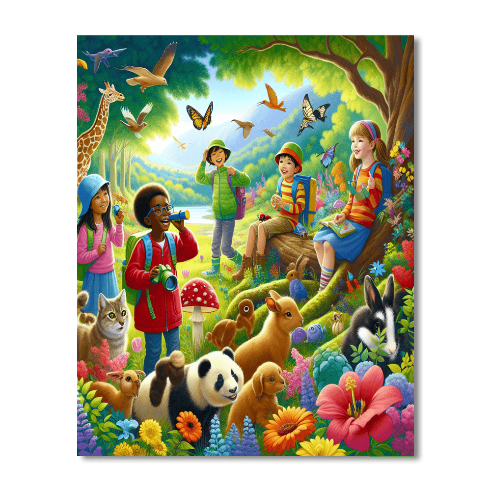 Adventurous Woodland Explorers Painting By Numbers Kit