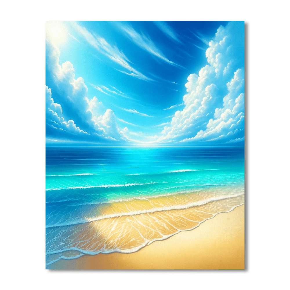Inspiring Beach Getaway Numbered Painting Kits
