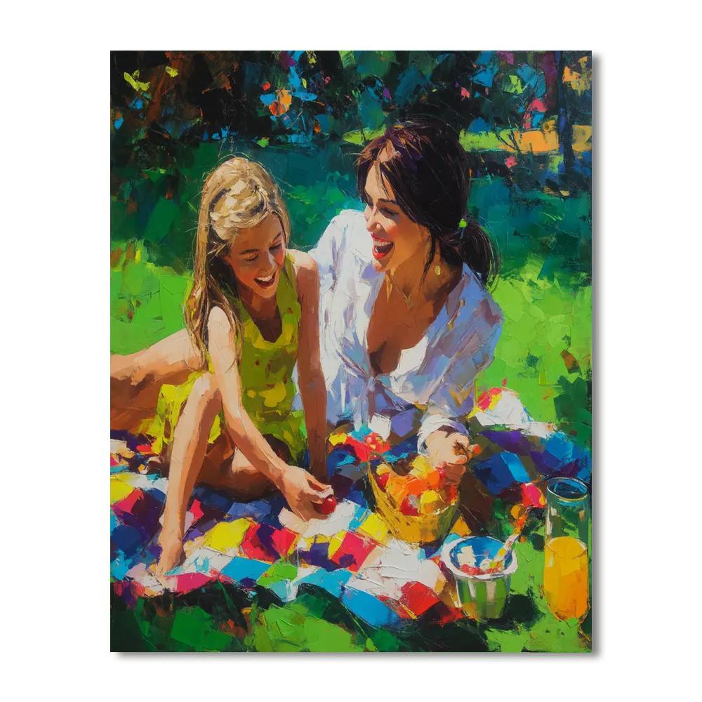 The Playful Picnic Number Painting