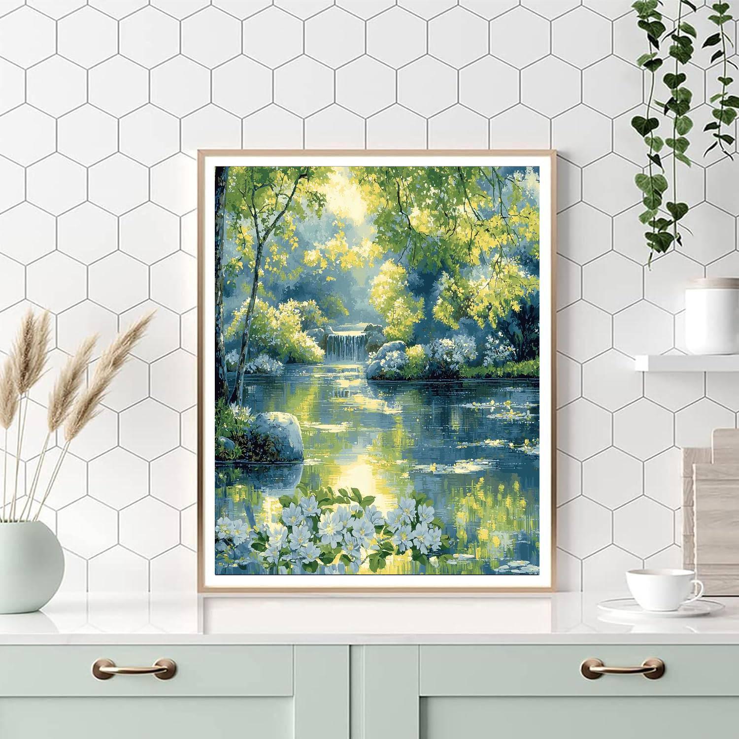 Hiroshige Inspired Garden Of Reflections  Paint By Numbers Kits