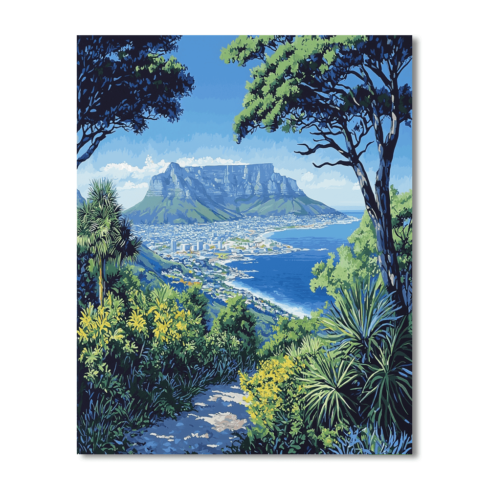 Cape Town's Table Mountain Paint By Numbers Kits