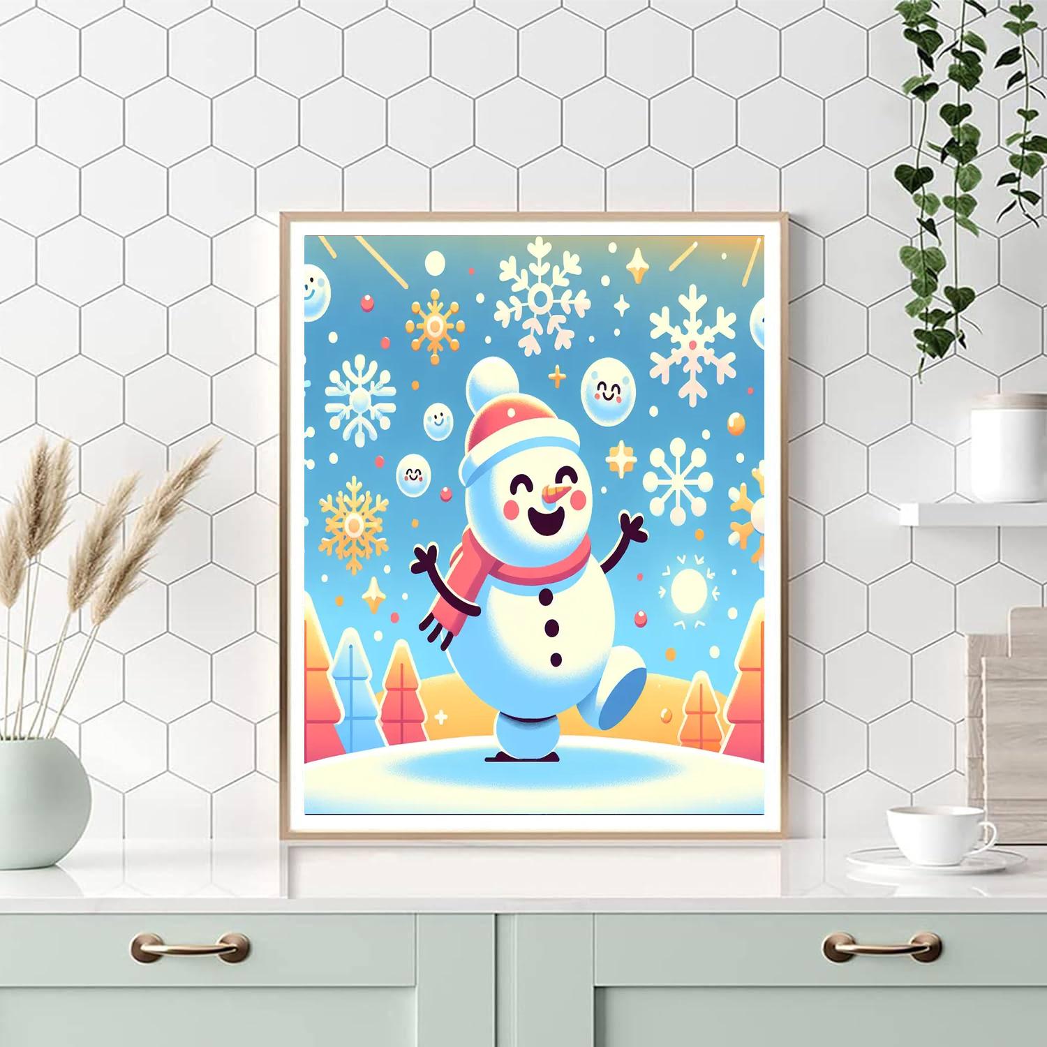 Dancing Snowman Paint By Numbers Kits