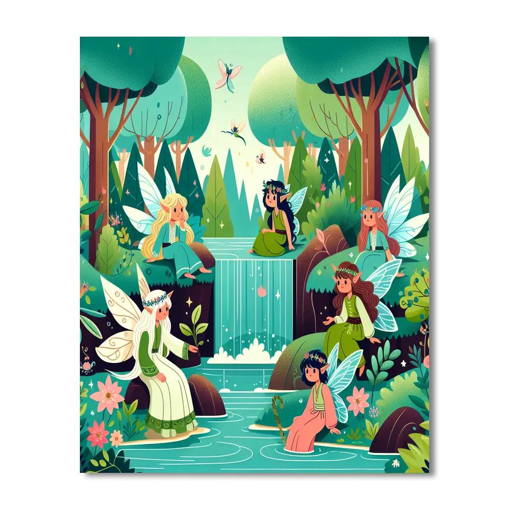 Magic Waterfall Retreat Paint By Numbers Art