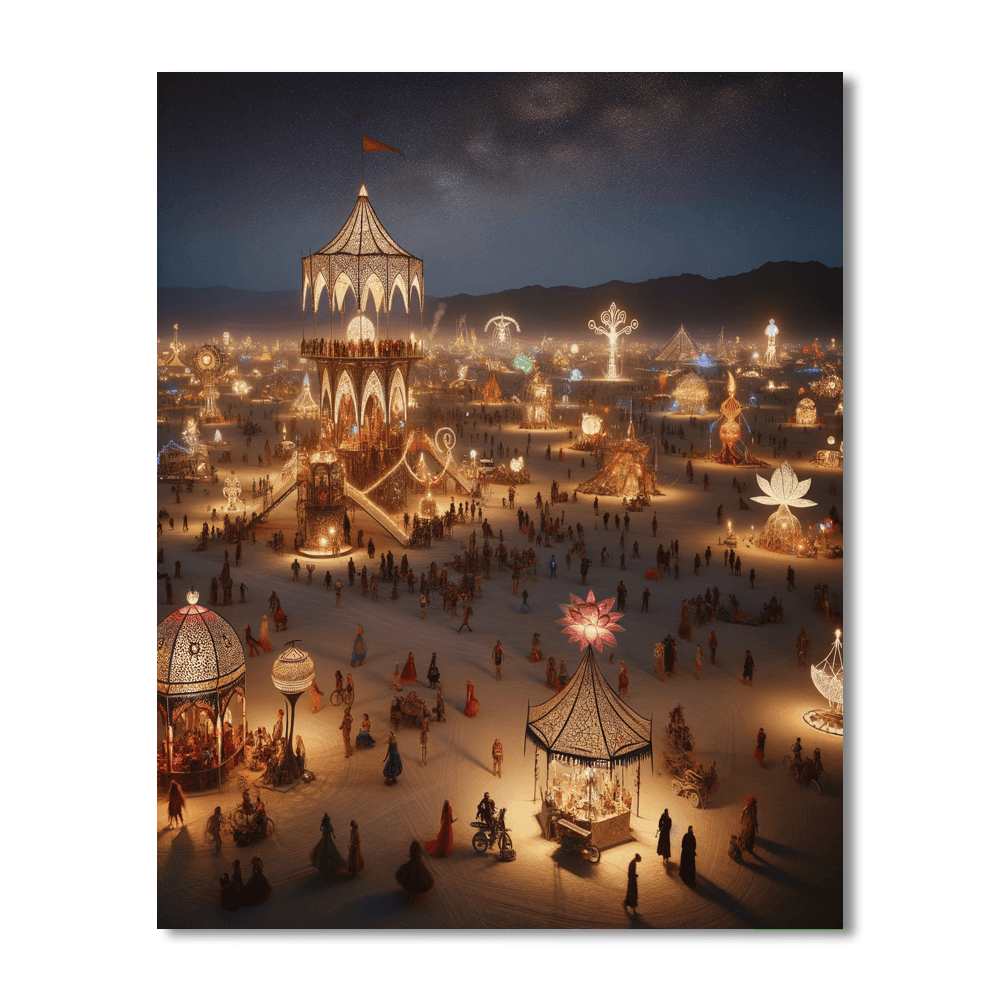 Burning Man Festival Paint By Numbers Kits