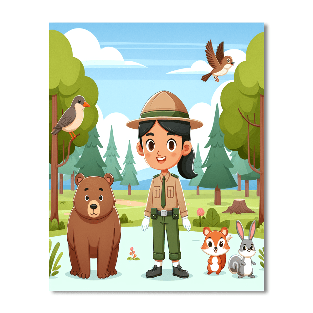 Forest Ranger's Mission Paint By Numbers Art