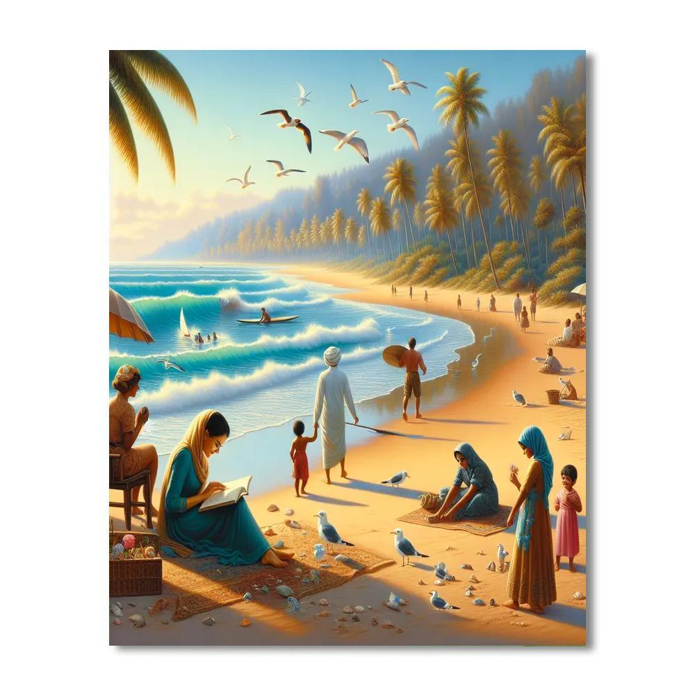 Nostalgic Seaside Painting Number Kit