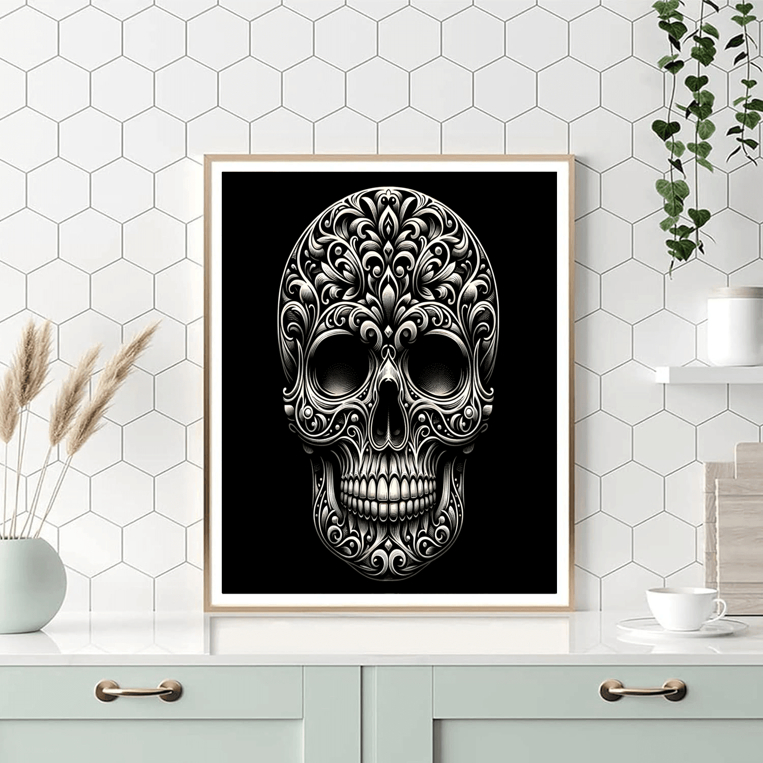 Gothic Skull Mystery DIY Paint By Numbers