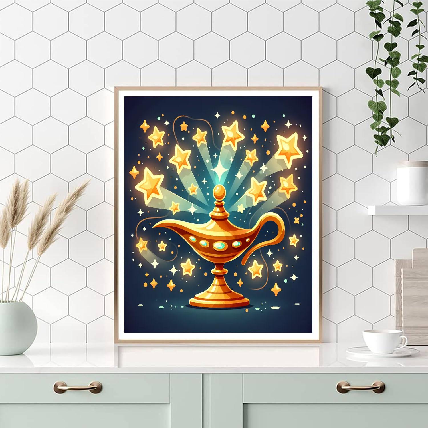 Secret Of The Magic Lamp Painting By Numbers Kit