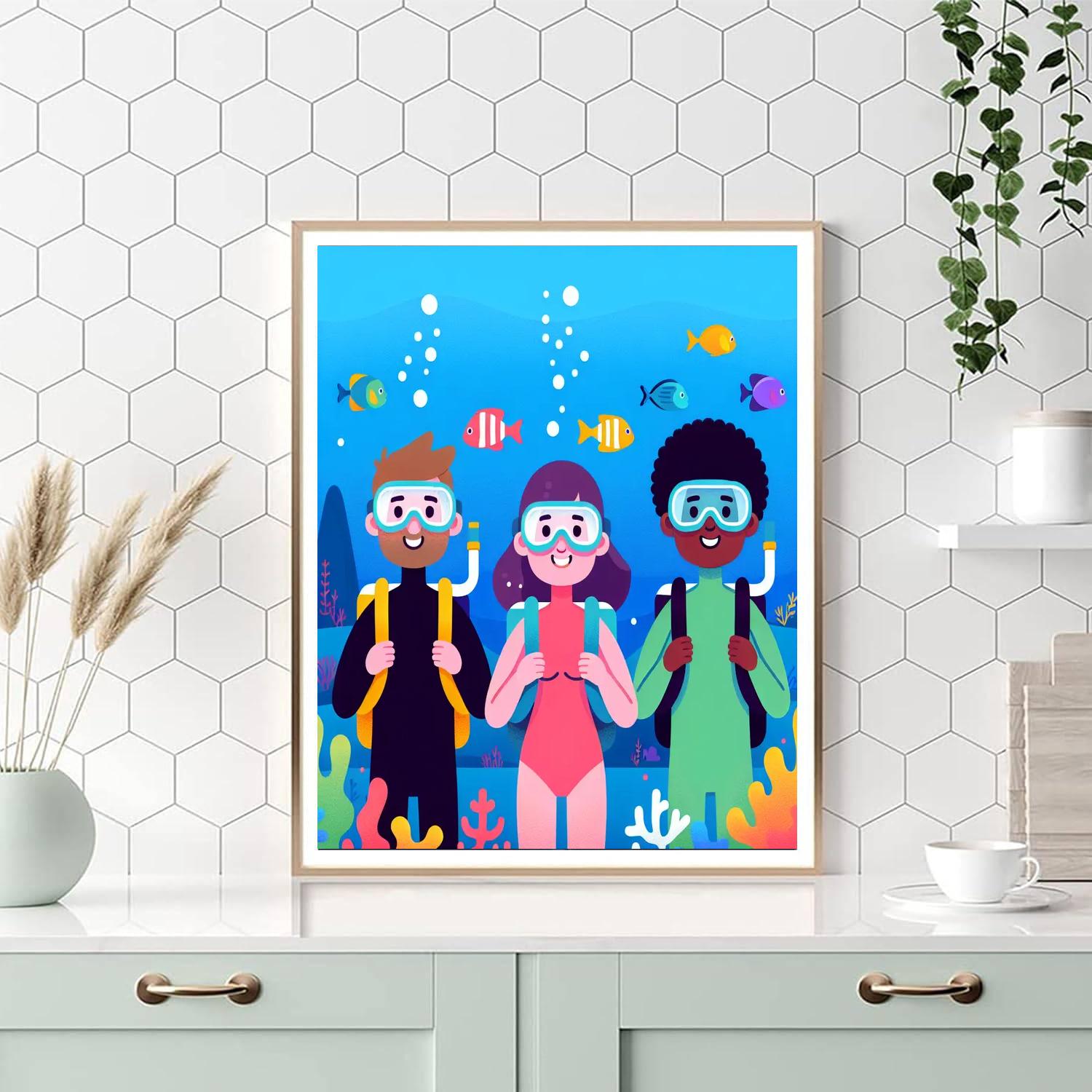 Explorers Of The Ocean Depths Paint By Numbers