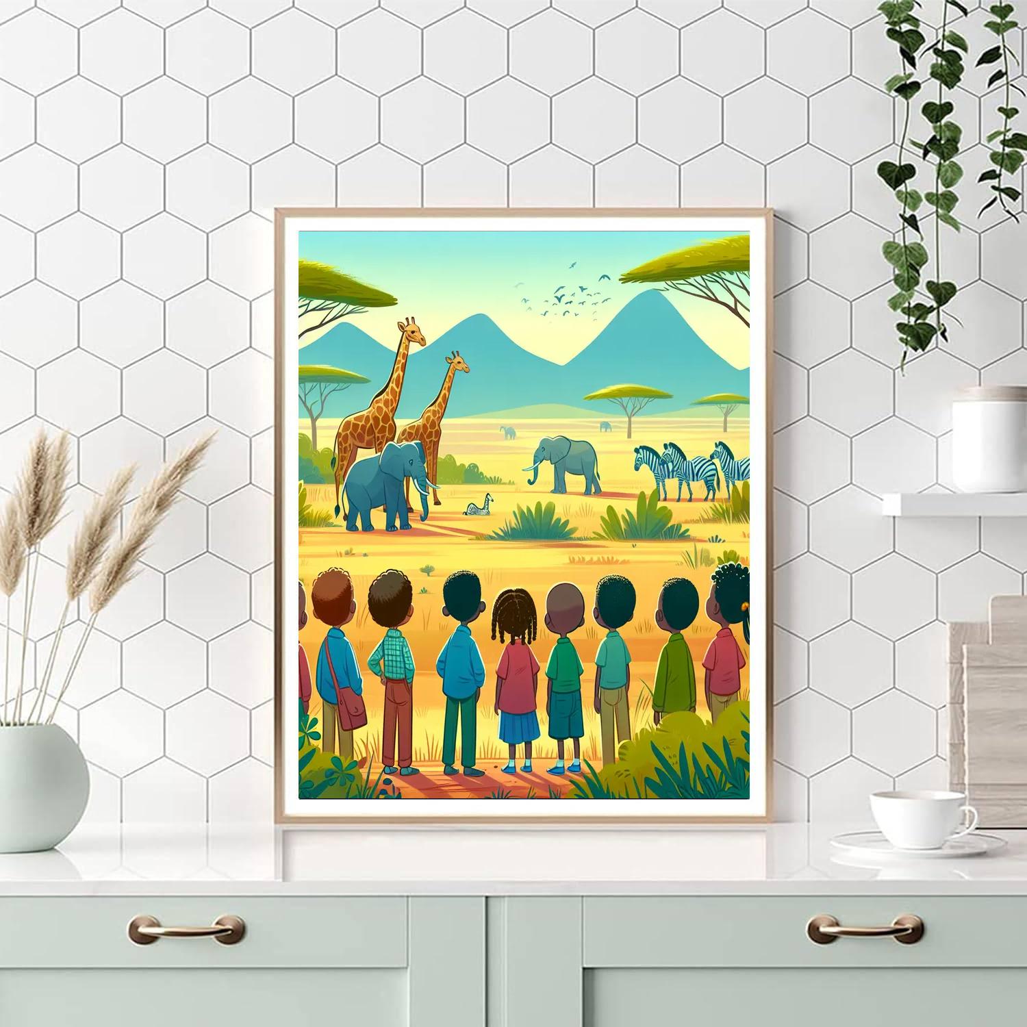 Safari Discovery Excursion Painting By Numbers Kit