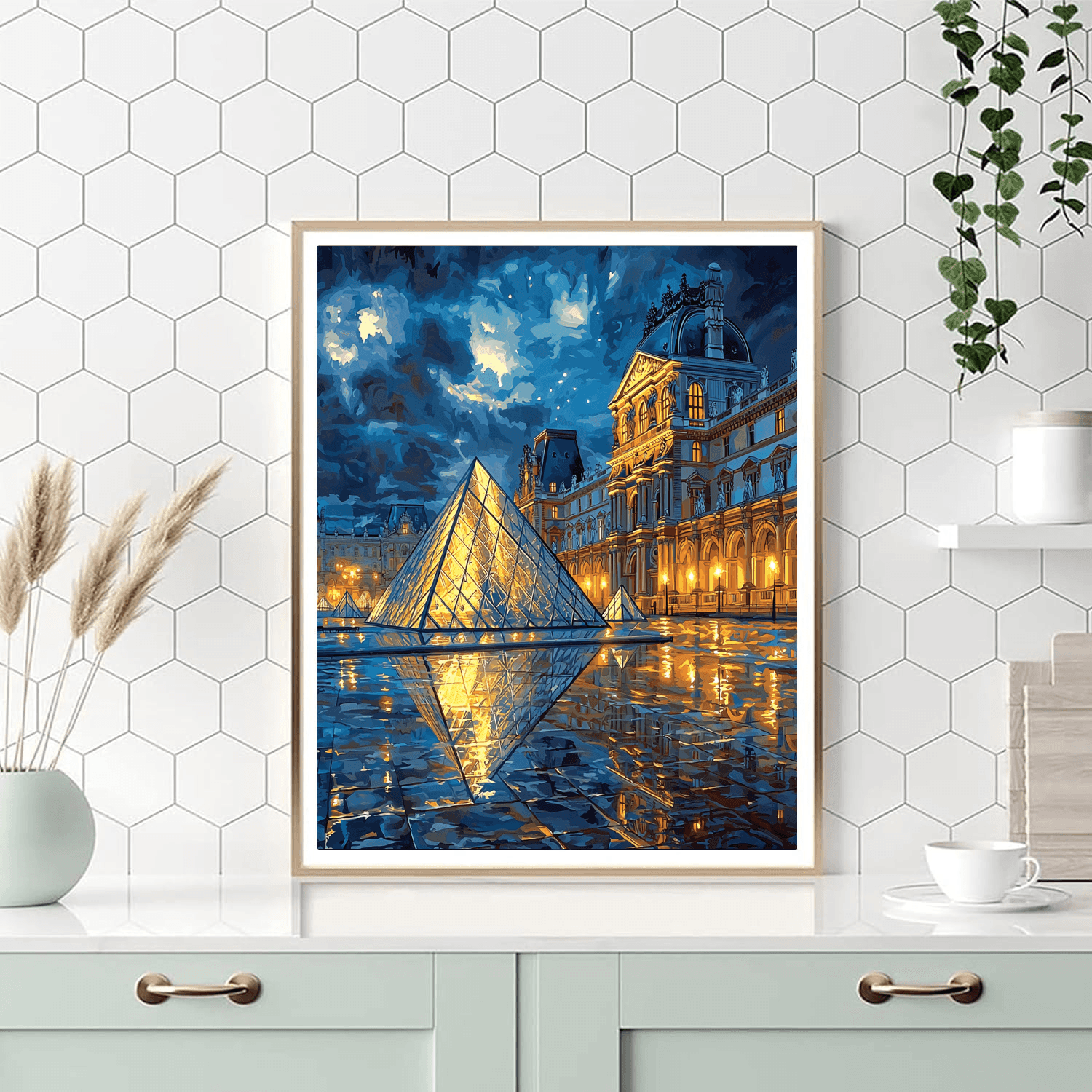 The Louvre Pyramid Painting By Numbers Kit