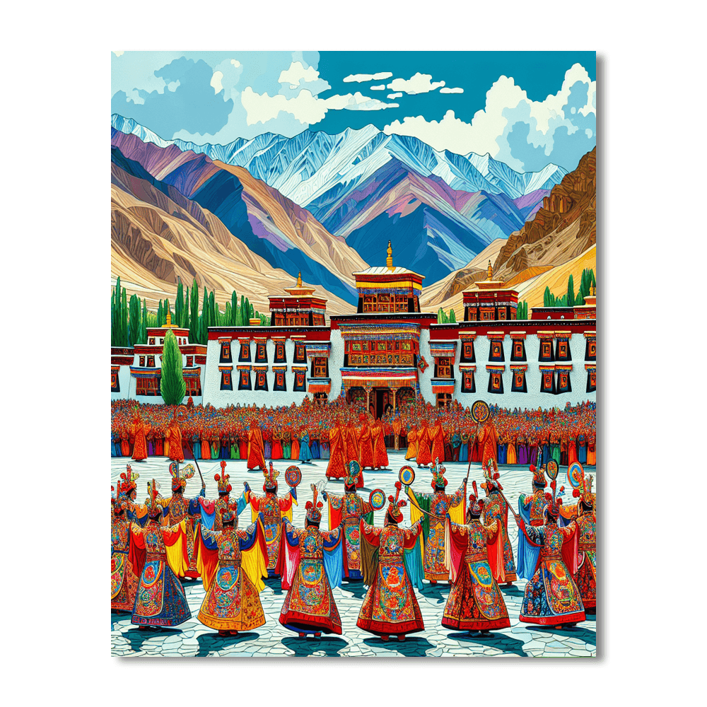 Hemis Festival - Ladakh, India Numbered Painting Kits
